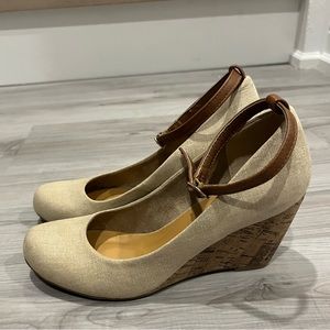 Call it spring beige wedges